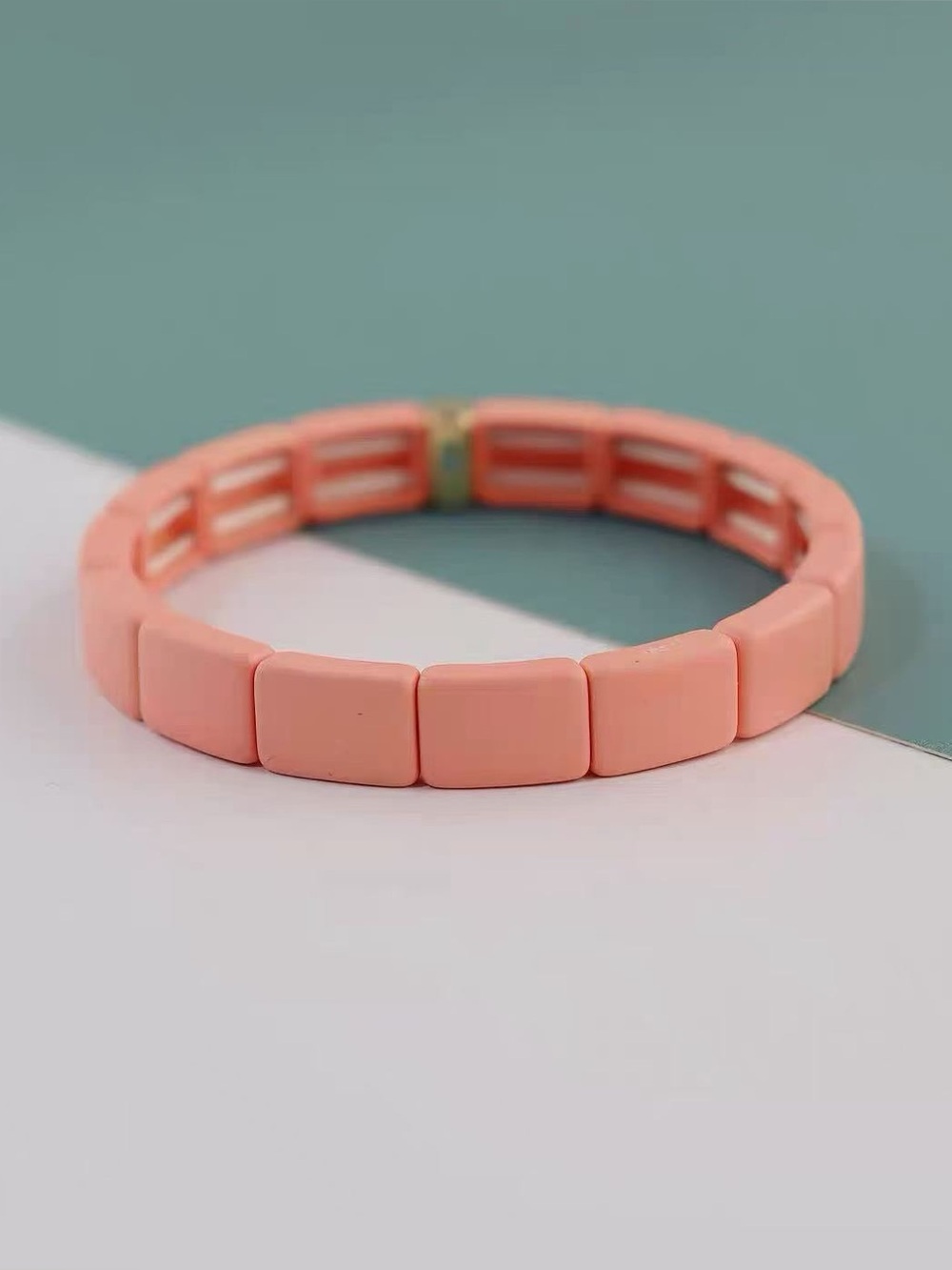 Roxanne Assoulin -  Bit X Bit Coral pink Stretch Bracelet